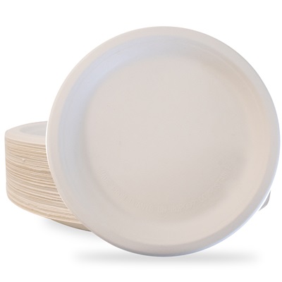 Round Plates - Sugarcane Based